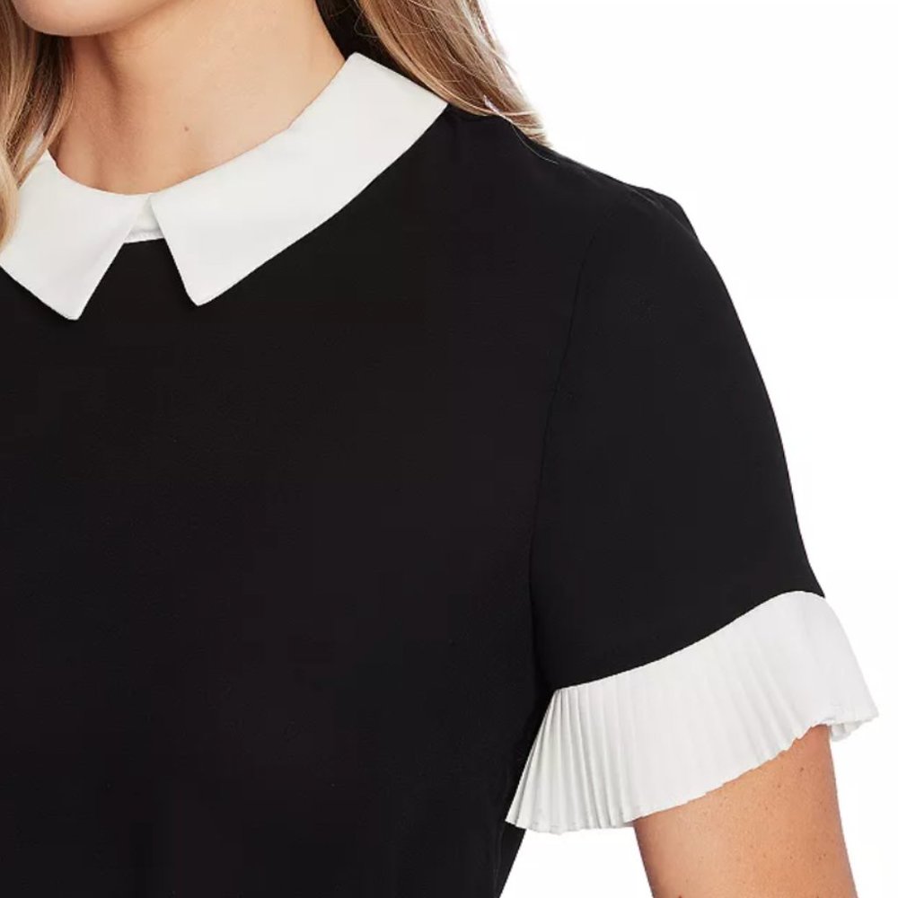 CeCe Colorblocked Collared Blouse - Picture 3 of 11